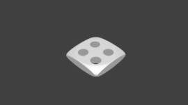 compressed cube button 20 millimetre (printed colour: blue)